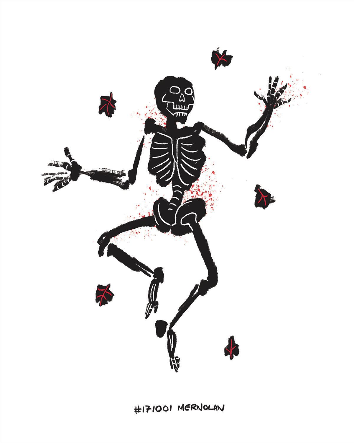 Fall Skeleton - Mini Print