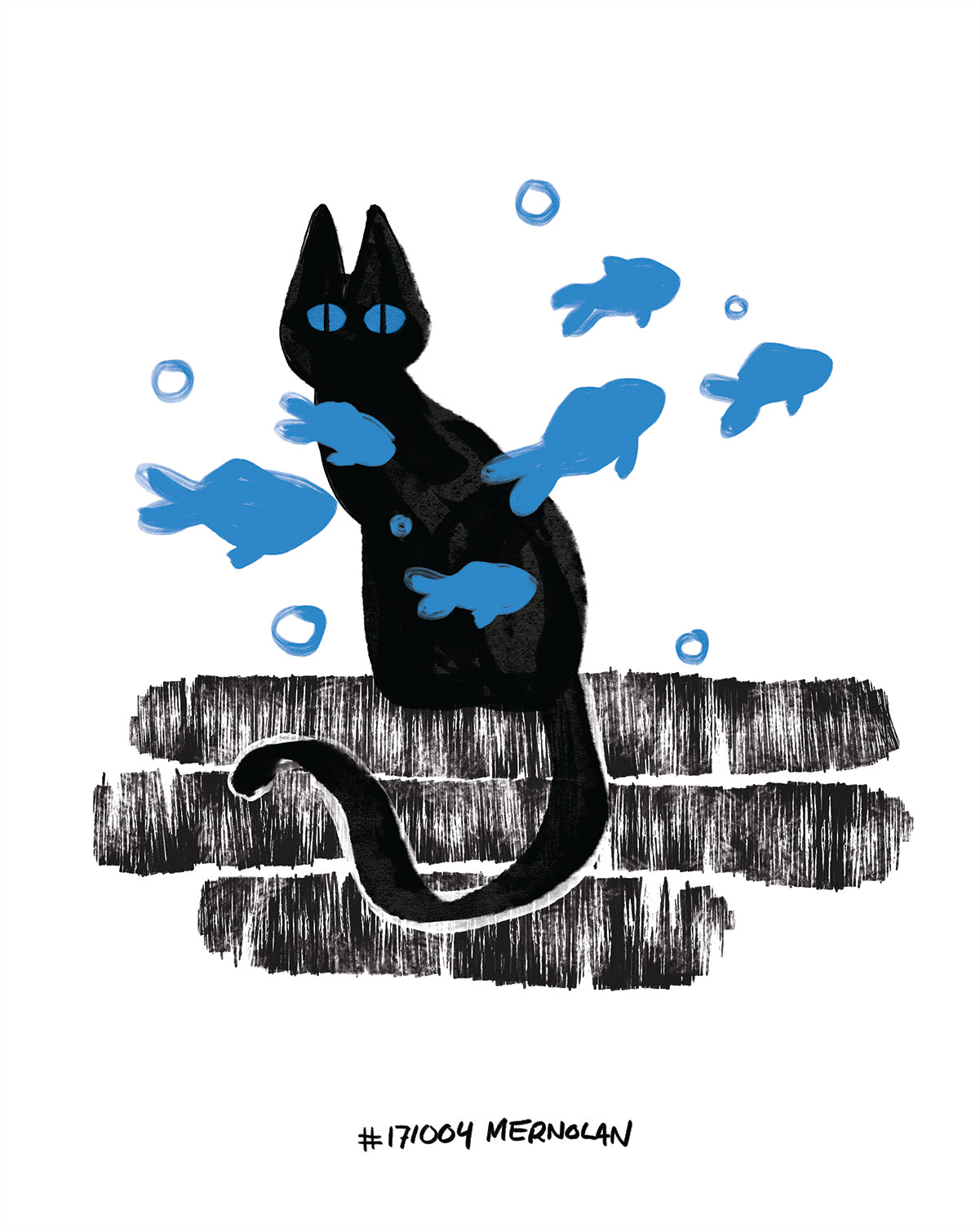 Black Cat - Mini Print