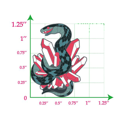 Snake Crystals - Hard Enamel Pin